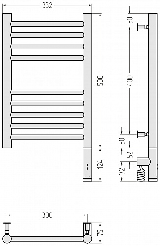 Купить сунержа богема 3.0 прямая 500х300  мэм правый по низкой цене