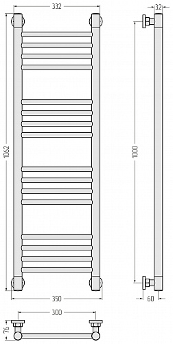 Купить сунержа богема+ прямая 1000х300 по низкой цене