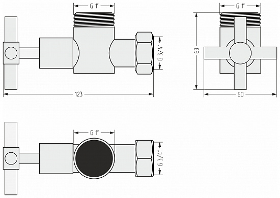 Купить вентиль сунержа угловой крест (g 1" нр х g 3/4" нг) по низкой цене Купить вентиль сунержа угловой крест (g 1" нр х g 3/4" нг) по низкой цене