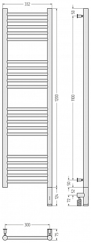 Купить сунержа богема 3.0 прямая 1200х300  мэм правый по низкой цене