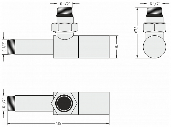 Купить вентиль сунержа угловой цилиндр (g 1/2" нр х g 1/2" нр) по низкой цене