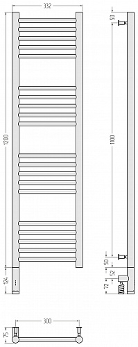 Купить сунержа богема 3.0 прямая 1200х300  мэм левый по низкой цене