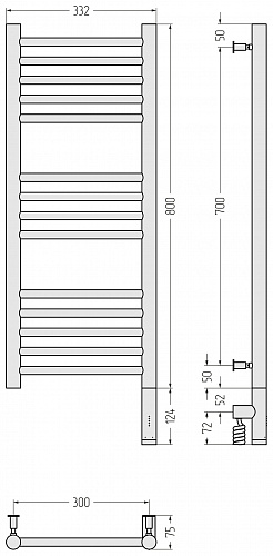 Купить сунержа богема 3.0 прямая 800х300  мэм правый по низкой цене