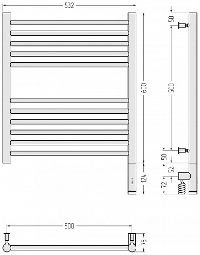 Купить сунержа богема 3.0 прямая 600х500  мэм правый по низкой цене