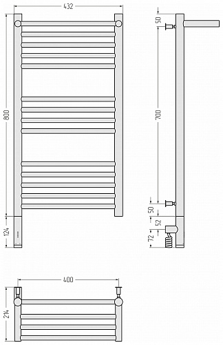 Купить сунержа богема с полкой 3.0 800х400 / мэм левый по низкой цене