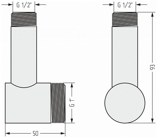 Купить уголок переходной сунержа (g 1" нр х g 1/2" нр) по низкой цене