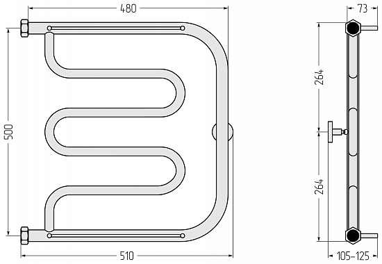 Купить сунержа лира 2 полки+ 500х500 по низкой цене