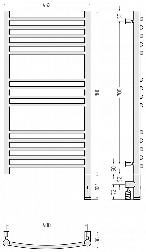 Купить сунержа богема 3.0 выгнутая 800х400  мэм правый по низкой цене