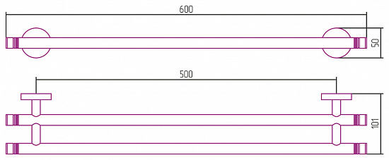 Купить держатель полотенец сунержа каньон двойной / l 600 по низкой цене Купить держатель полотенец сунержа каньон двойной / l 600 по низкой цене