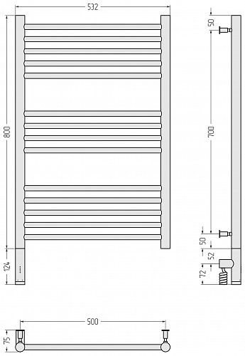 Купить сунержа богема 3.0 прямая 800х500  мэм левый по низкой цене