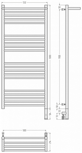 Купить сунержа богема с полкой 3.0 1200х500 / мэм правый по низкой цене